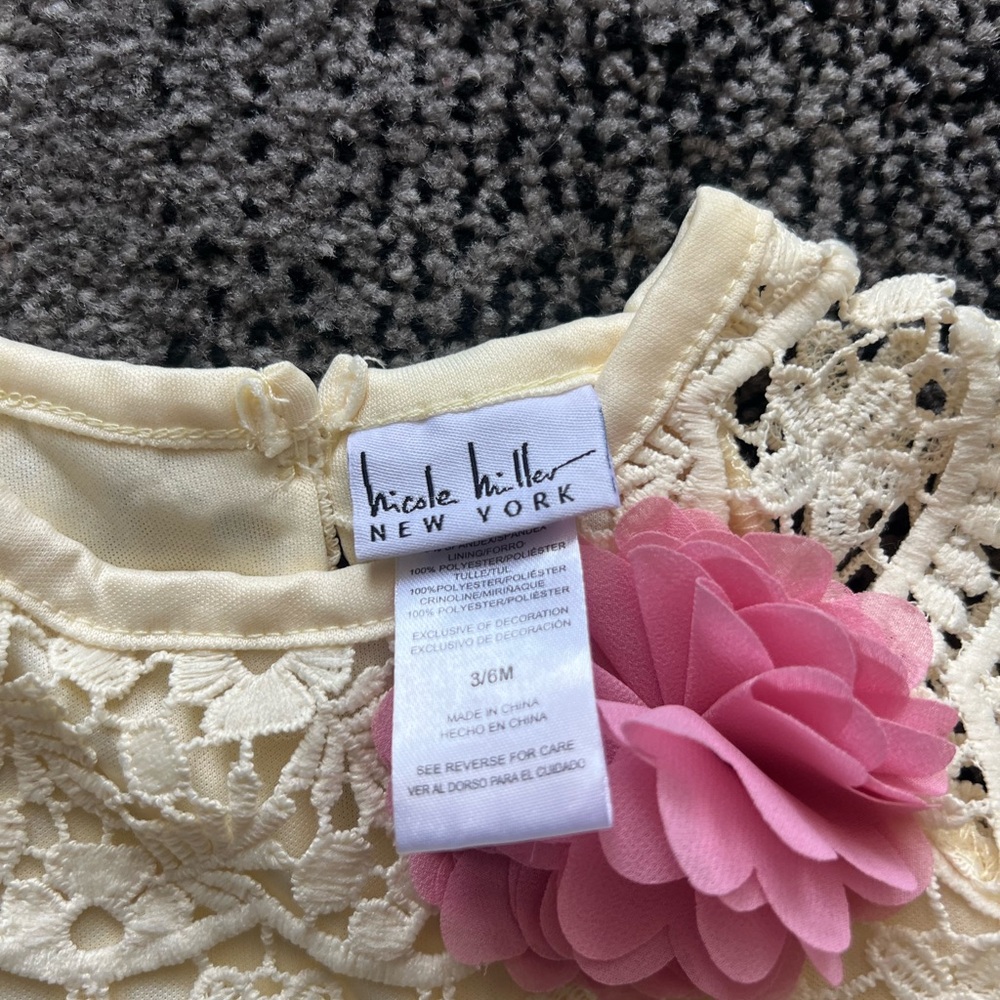 Nicole Miller And Little Bitty Girl’s 3/6 Month Formal 2PC Dresses - Picture 3 of 7